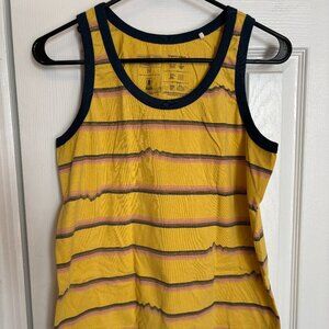 Patagonia M Yellow Striped Tank Top